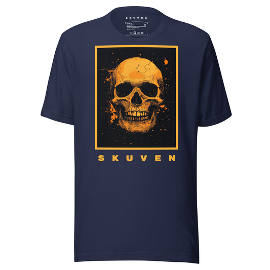 Black & Yellow Paint Splatter Skull Shirt